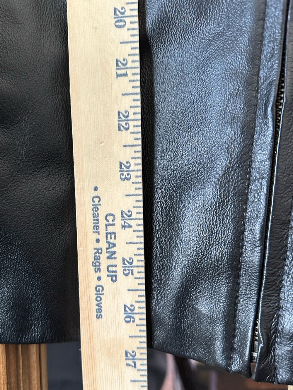 Worthington Genuine Leather Jacket Black Zip Front Tailored Blazer Coat Large - Picture 7 of 9